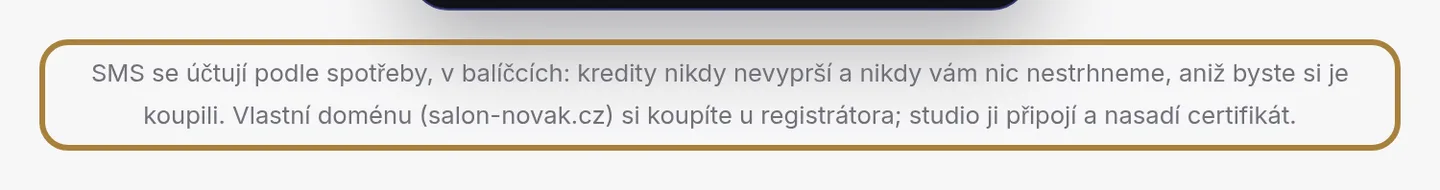 Co není zahrnuto.
