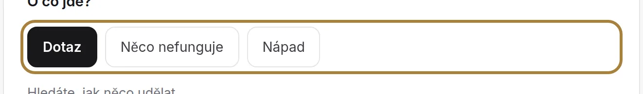 Nejprve uveďte, o co jde: otázka, problém, nápad.