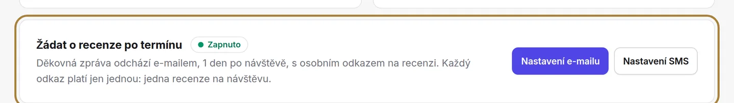 Automatický sběr po každé návštěvě.