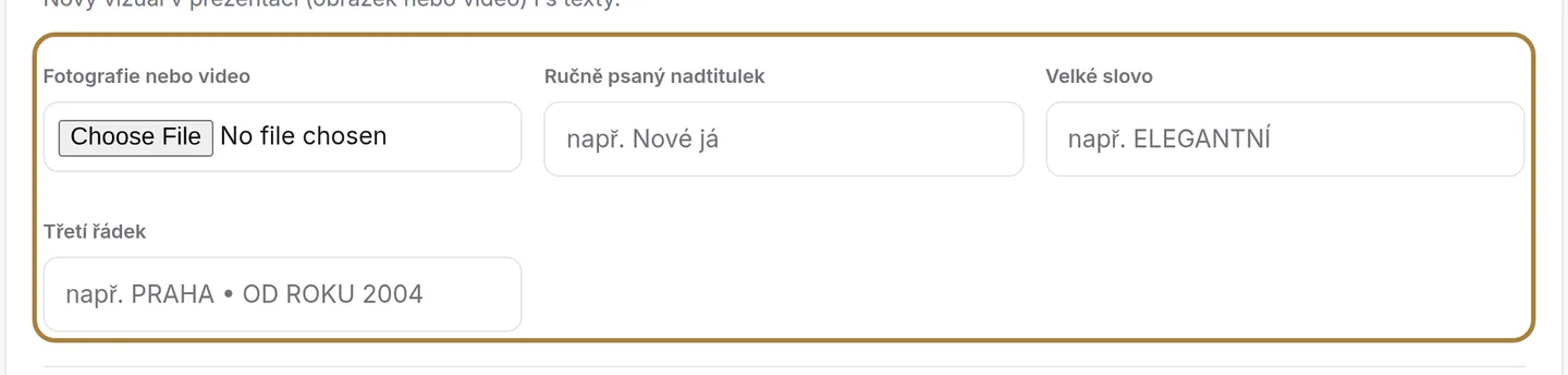 Přidání snímku.