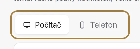 Počítač a telefon: dvě samostatné prezentace.