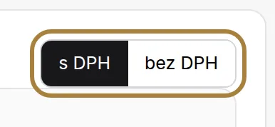 Bez DPH nebo s DPH, podle vaší faktury.