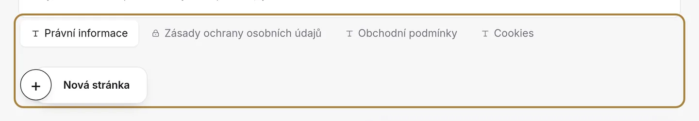 Jedna záložka na dokument, a + pro přidání dalšího.