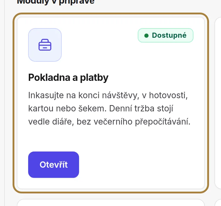 Jedna karta, jeden modul: co dělá a v jakém je stavu.