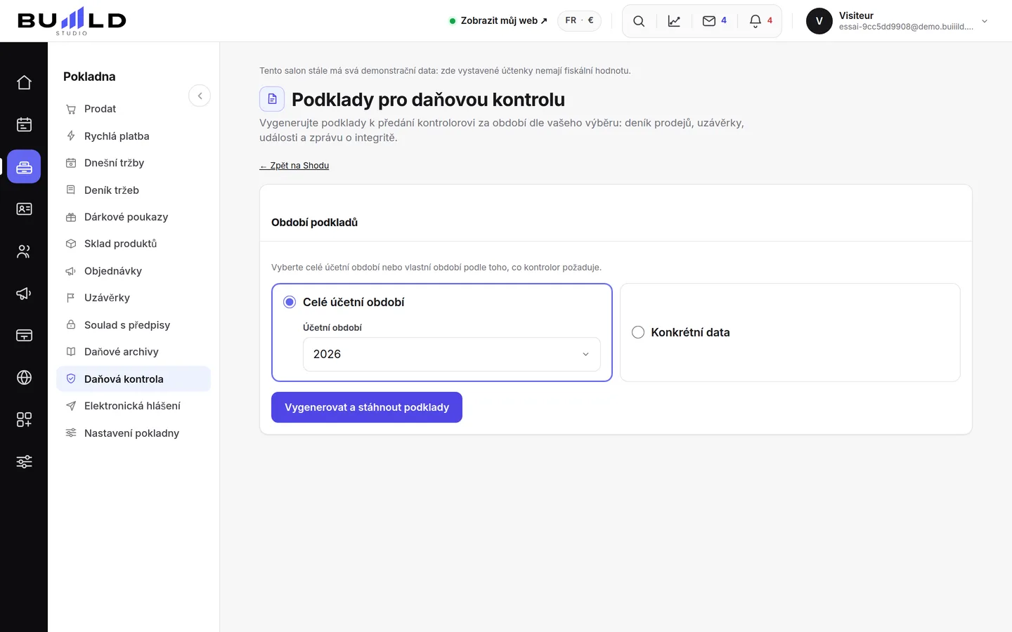 Podklady pro daňovou kontrolu. | Buiiild.com