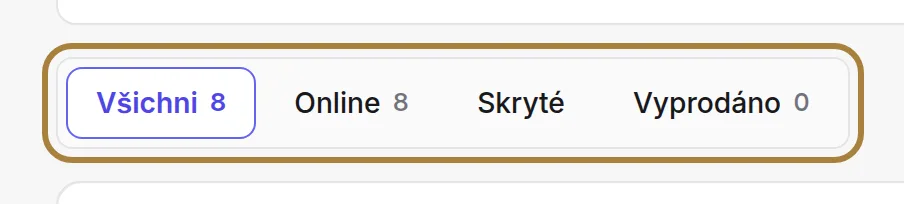 Online, offline, vyprodáno: každý pohled má své počítadlo.