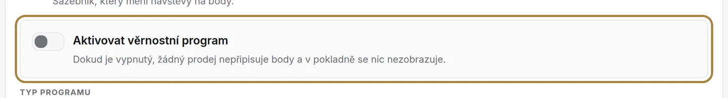 Dokud je program vypnutý, nic se nesčítá.