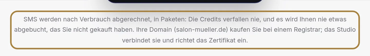 Was nicht enthalten ist.