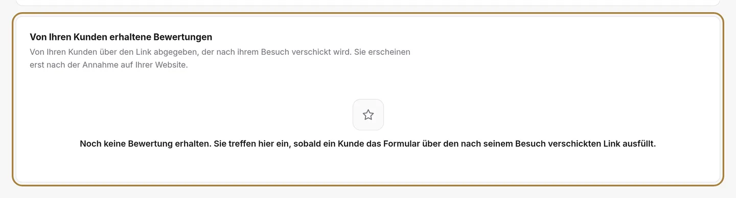 Die von Ihren Kunden erhaltenen Bewertungen: annehmen, bearbeiten, antworten, löschen.