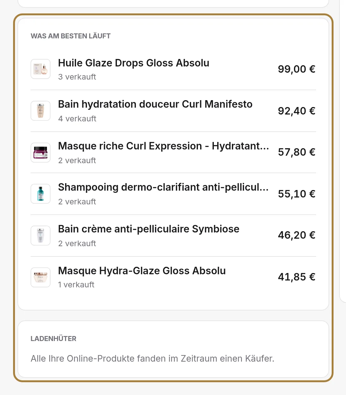 Was sich verkauft, was schläft.