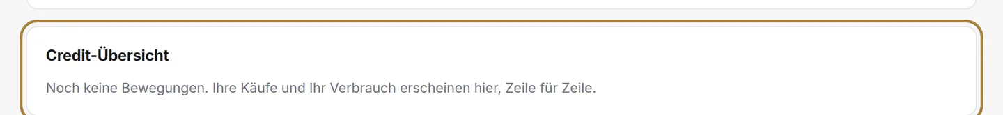 Der Kontoauszug, Bewegung für Bewegung.