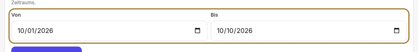 Der zu prüfende Zeitraum. | Buiiild.com
