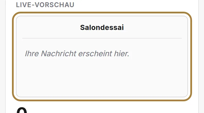 Was der Kunde sieht, einschließlich des Absendernamens.