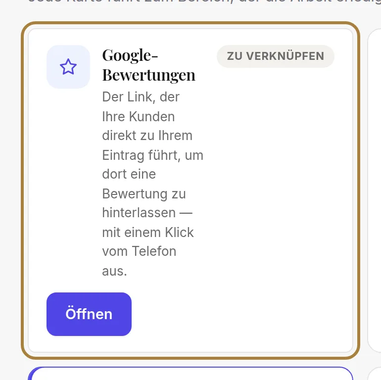 Eine Karte, ein Hebel — und das Symbol, das zeigt, wo Sie stehen.