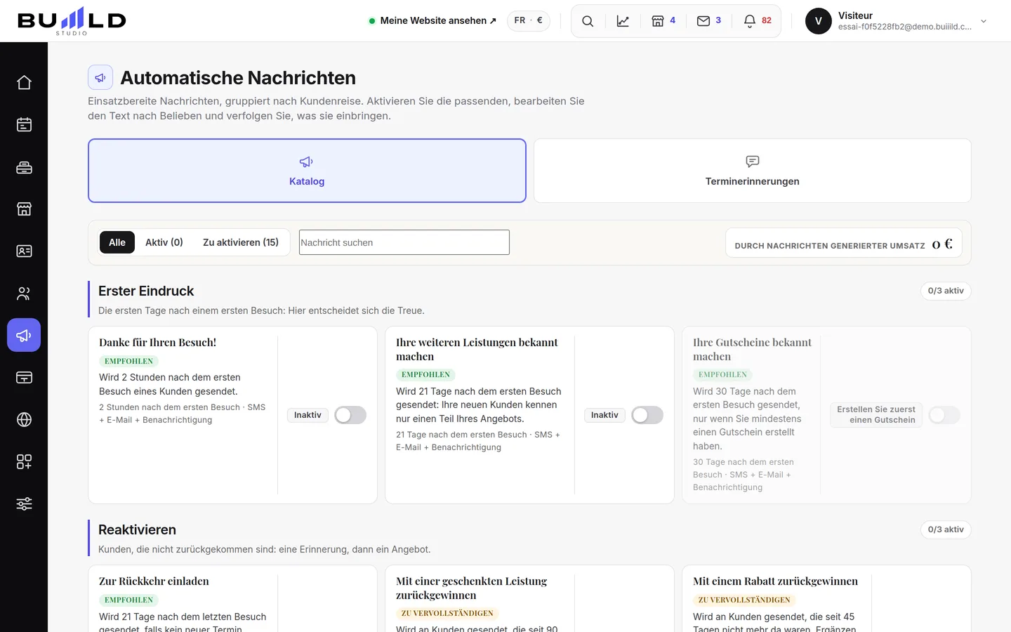 Der Katalog der automatischen Nachrichten.