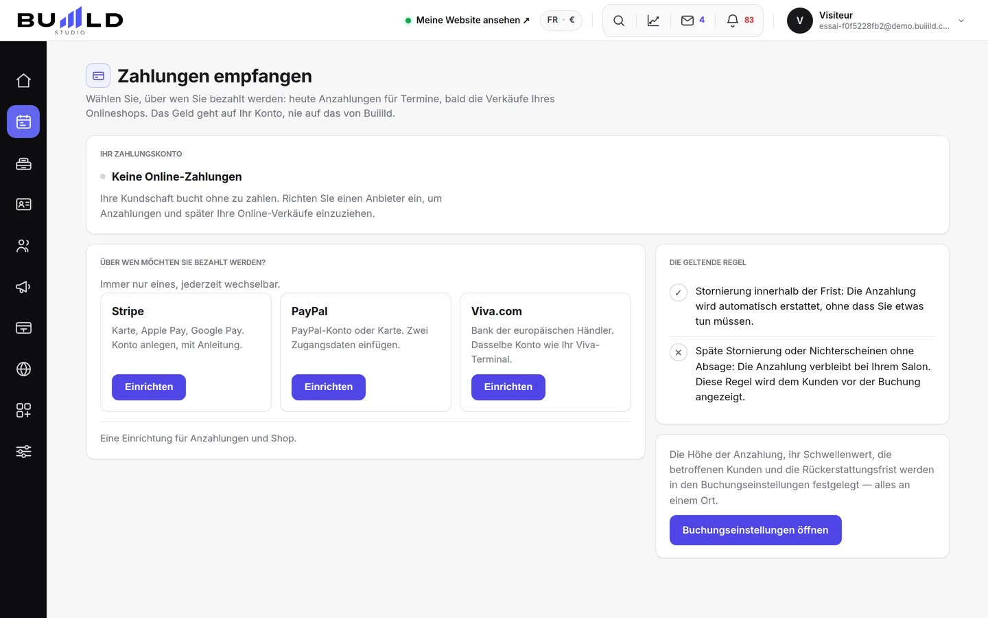 Die Online-Zahlung.
