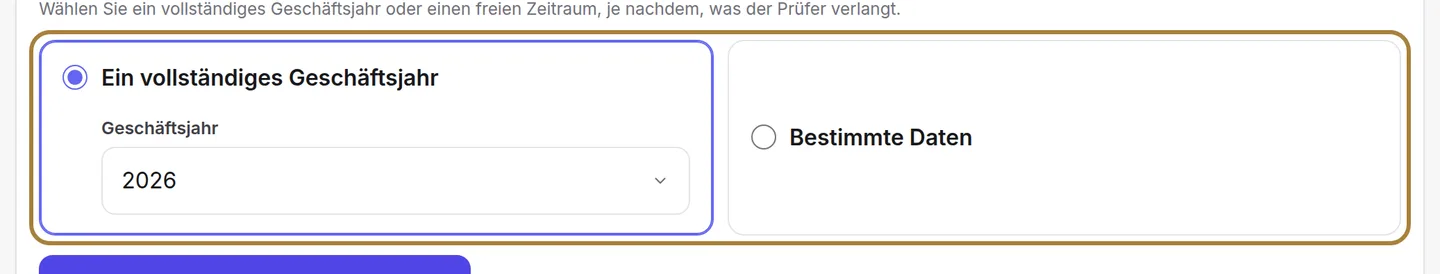 Ein vollständiges Geschäftsjahr, oder zwei genaue Daten. | Buiiild.com