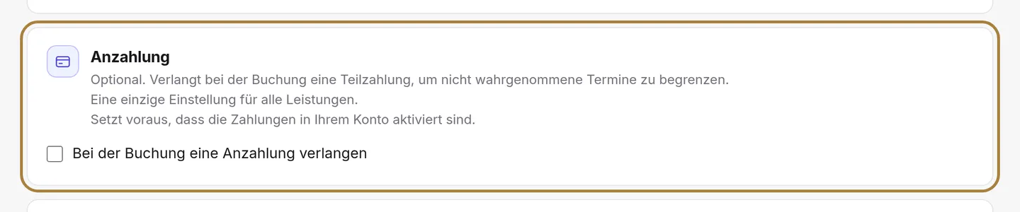 Die Anzahlung: Betrag, Schwelle, Zielgruppe, Rückerstattung.