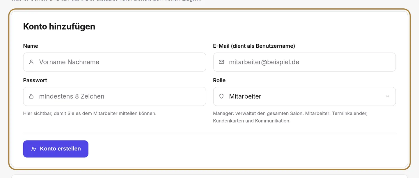 Jemanden einladen.