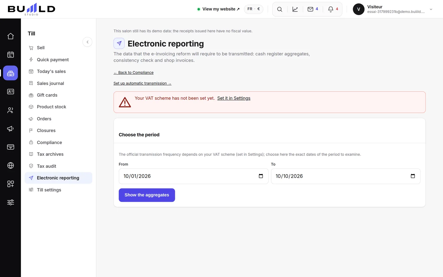 The electronic reporting screen. | Buiiild.com