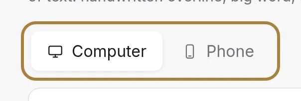 "Computer and phone: two separate slideshows."