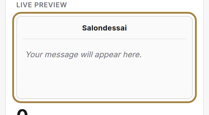 "What the client will see, including the sender's name."