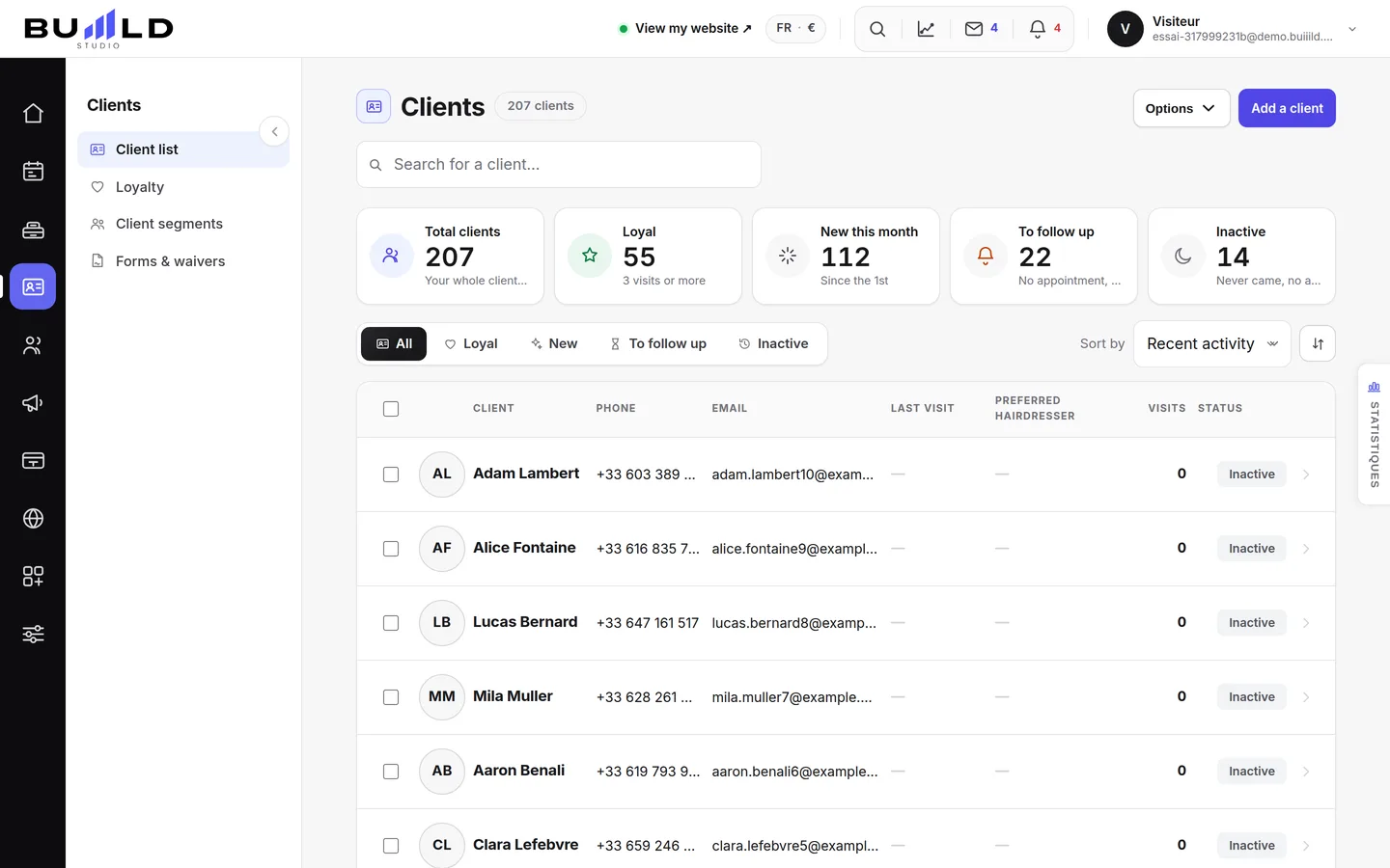 Client database | Buiiild.com