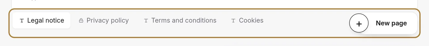One tab per document, and the + to add one.