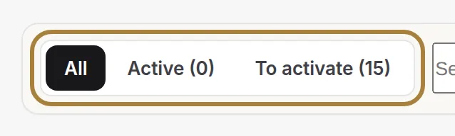 "Active": what your clients are receiving right now.