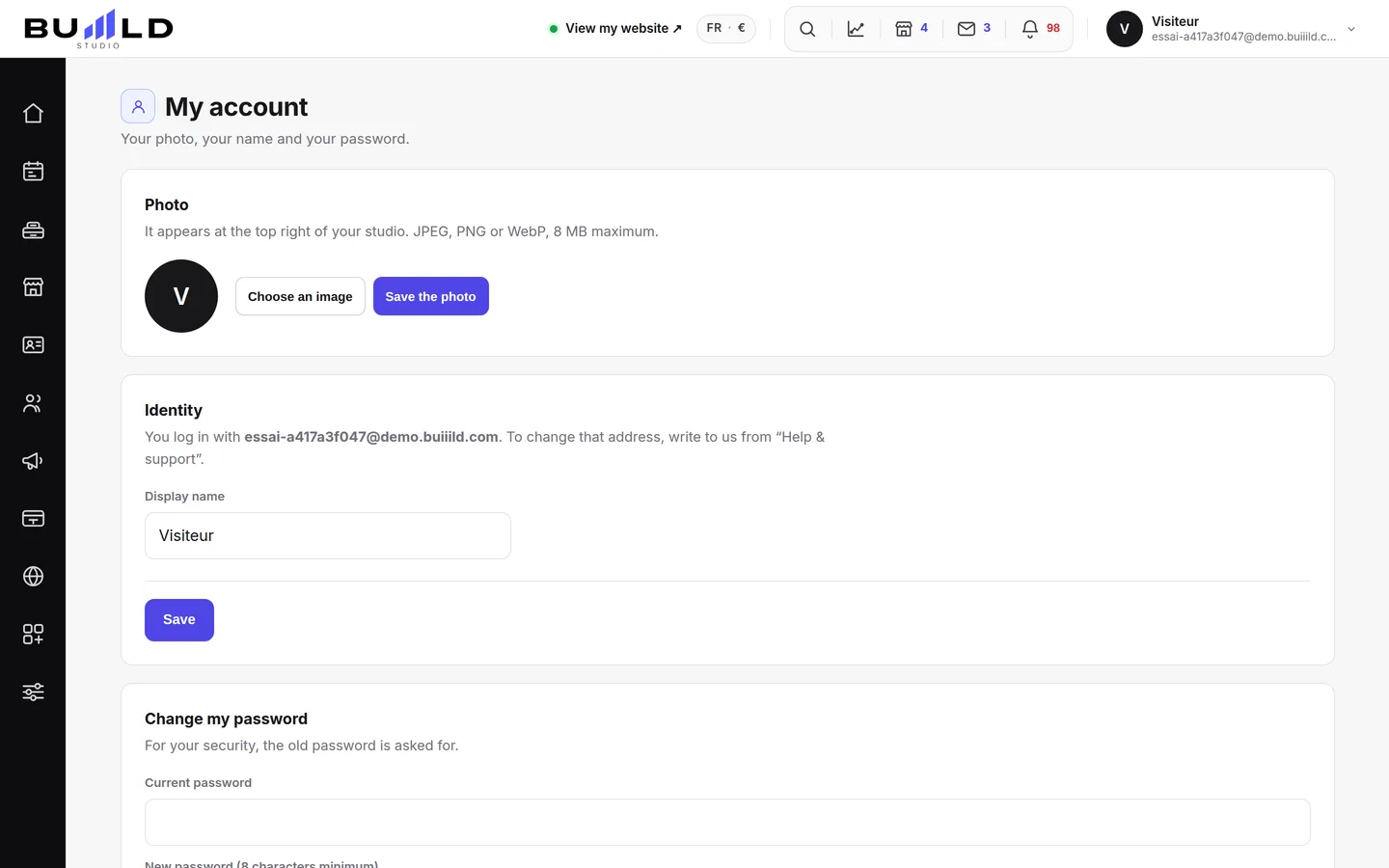 Your account.
