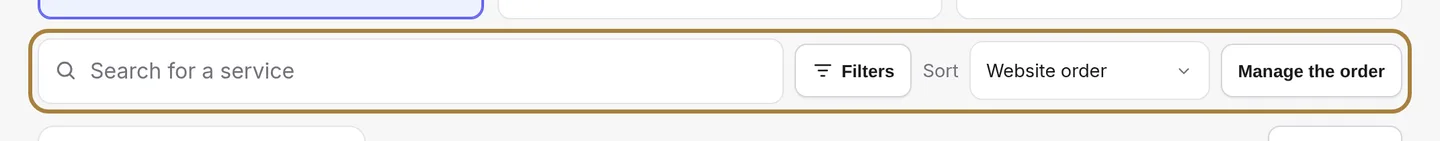 Search, filter, order.