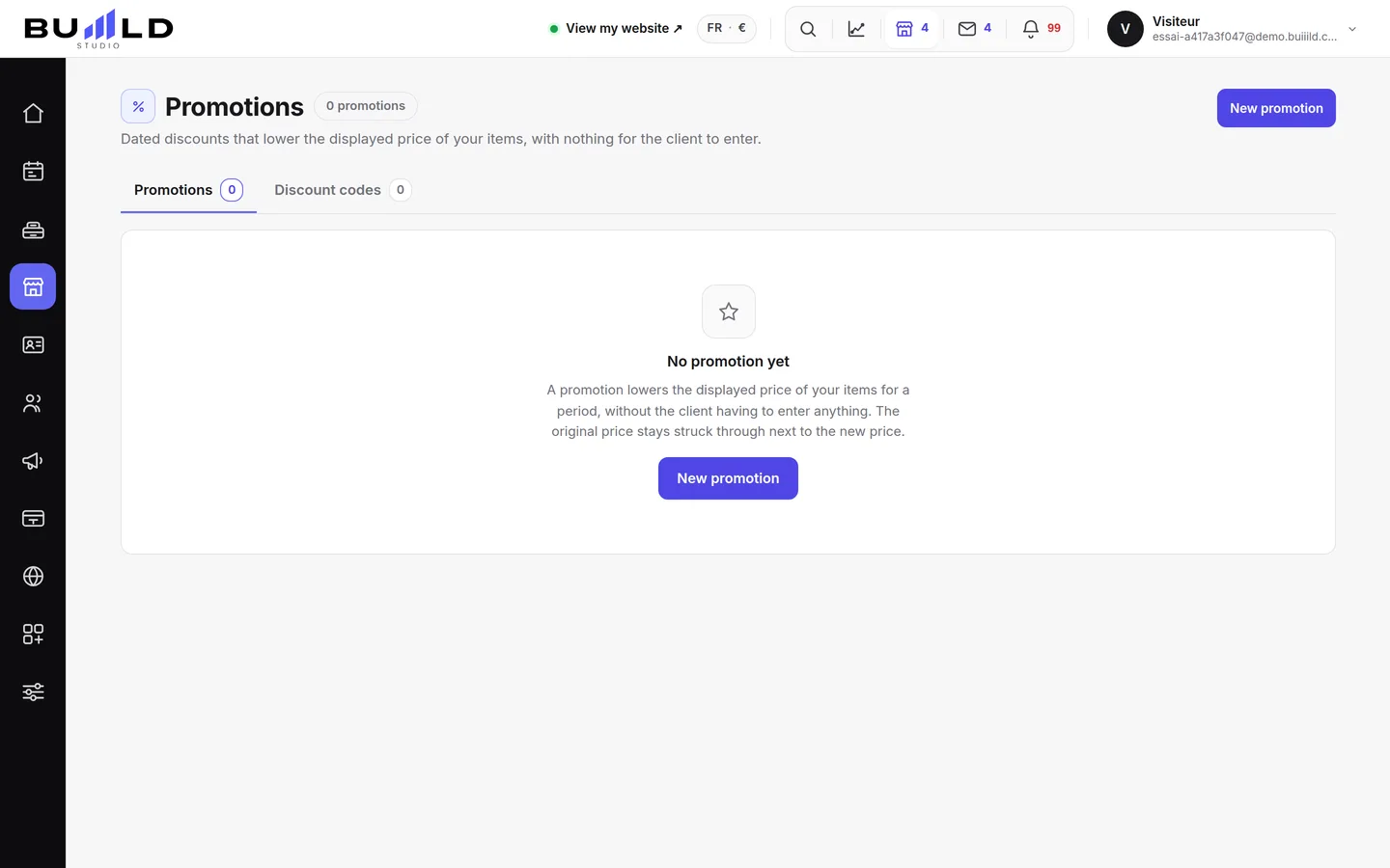 Two ways to lower a price: campaigns and codes.