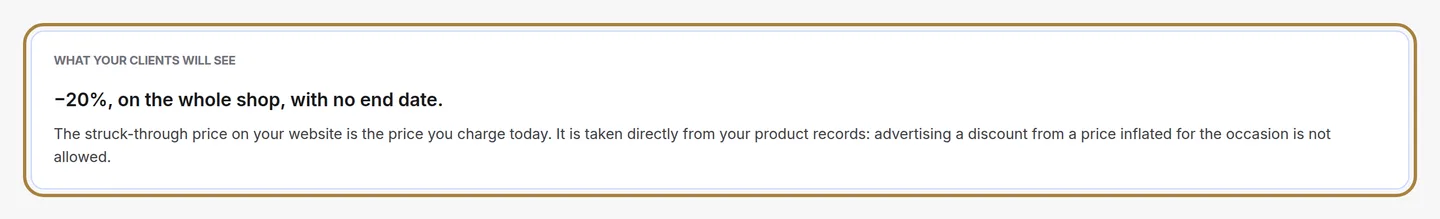 A campaign: the preview writes out what your clients will see.