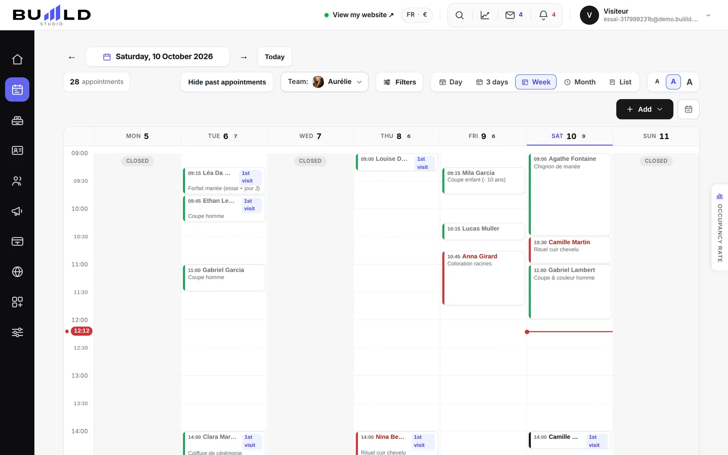 Team calendar | Buiiild.com