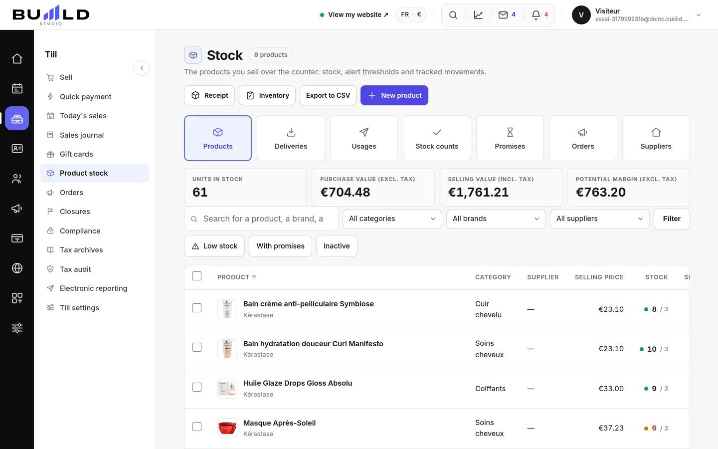 Stock management | Buiiild.com