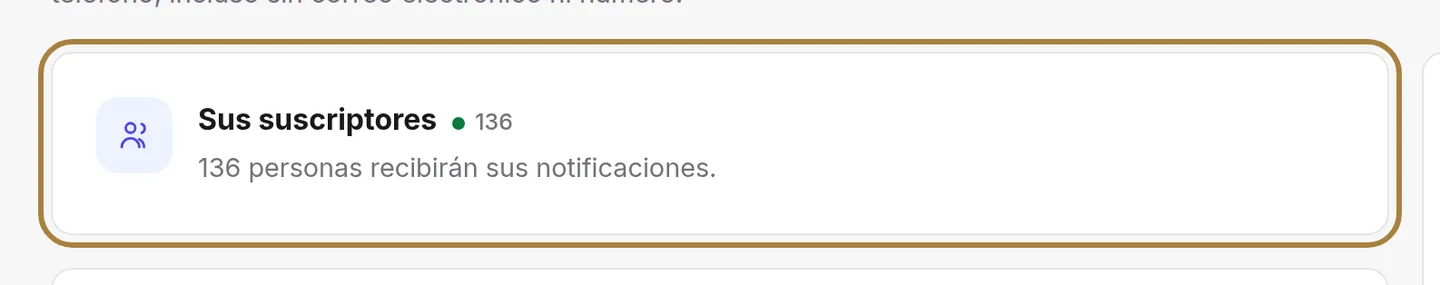 Quién recibe: los visitantes que han aceptado las notificaciones.