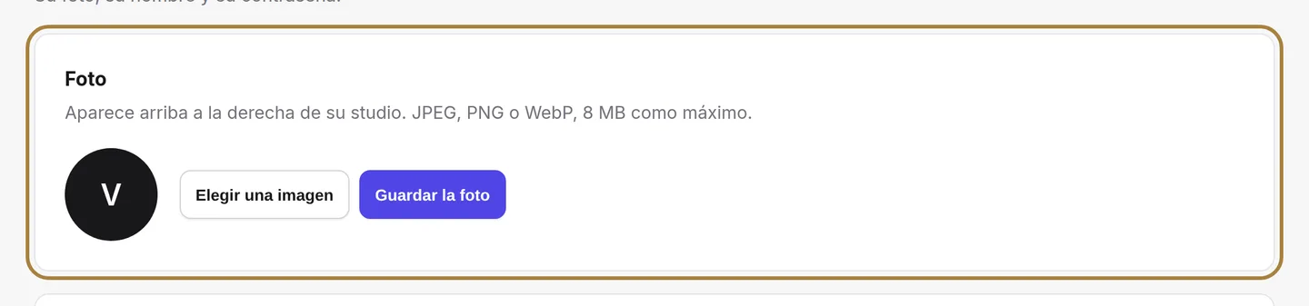 El panel de doble autenticación, en su cuenta.