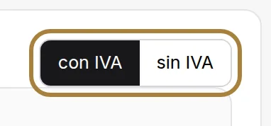 Sin o con impuestos, como su factura.