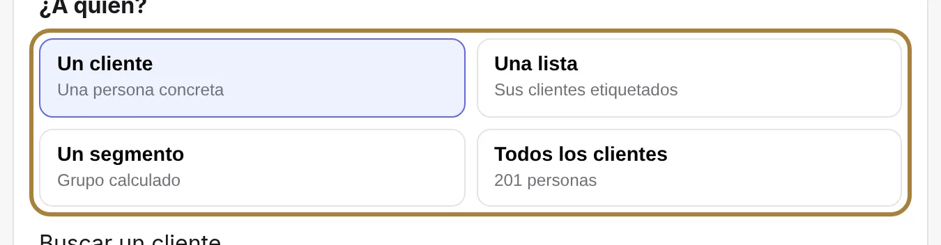 A quién escribe.