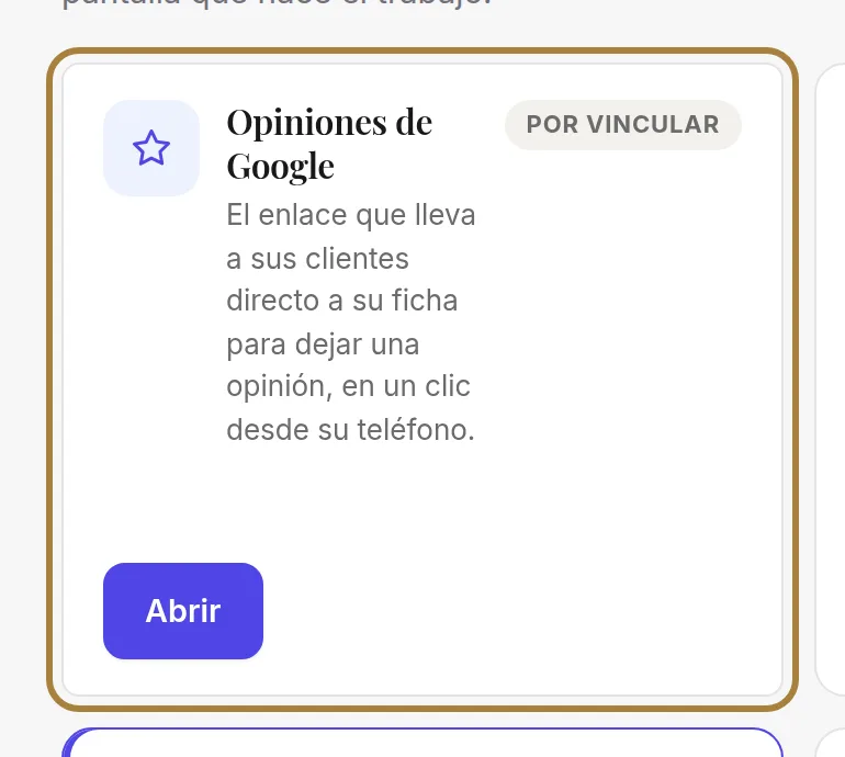 Una tarjeta, una palanca — y la pastilla que dice en qué punto está.