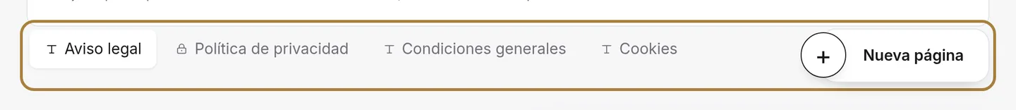 Una pestaña por documento, y el + para añadir uno.