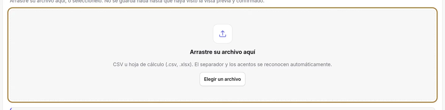 Importar un catálogo: su archivo, tal cual.