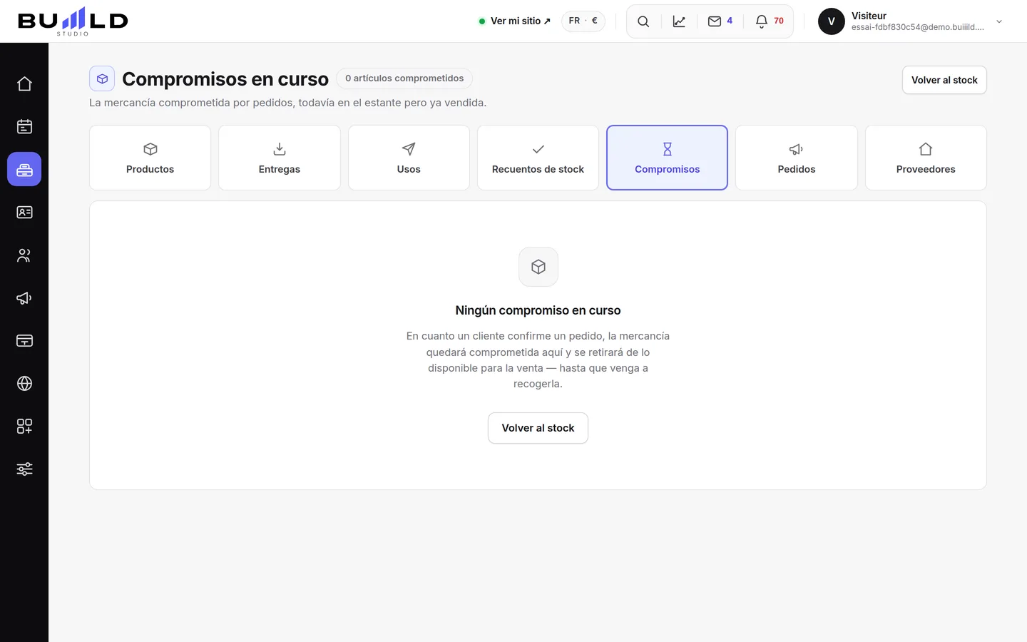 Los productos reservados.