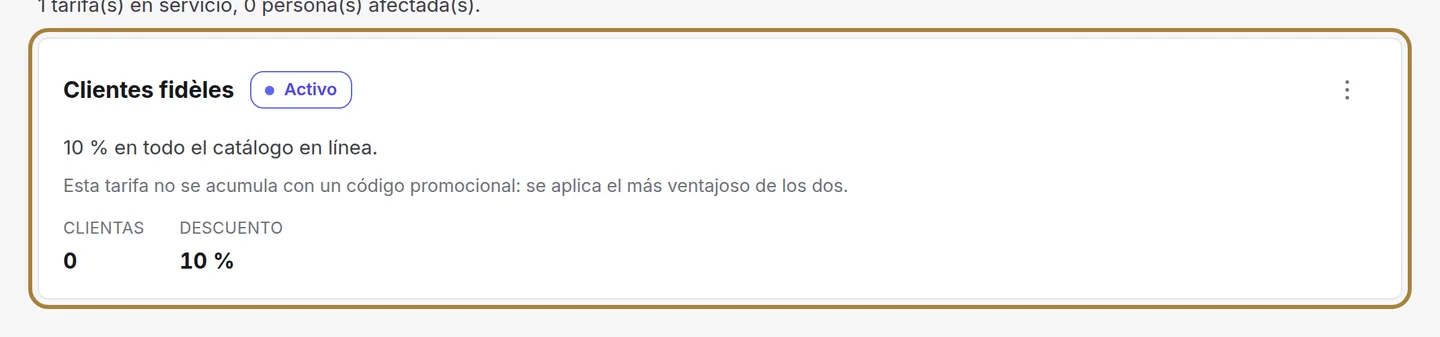 Un grupo, un descuento en todo el catálogo.