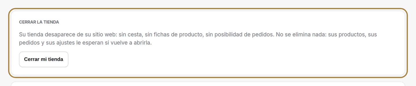 Cerrar la tienda.