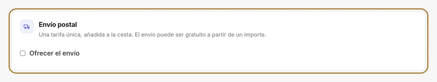 El envío postal.