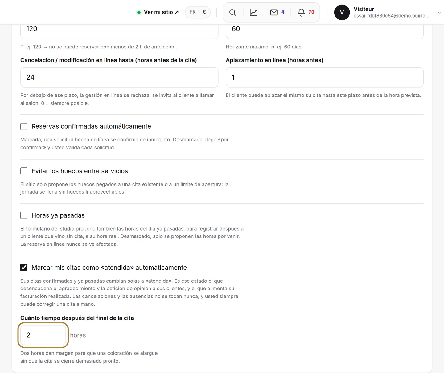 El paso automático a «realizada».