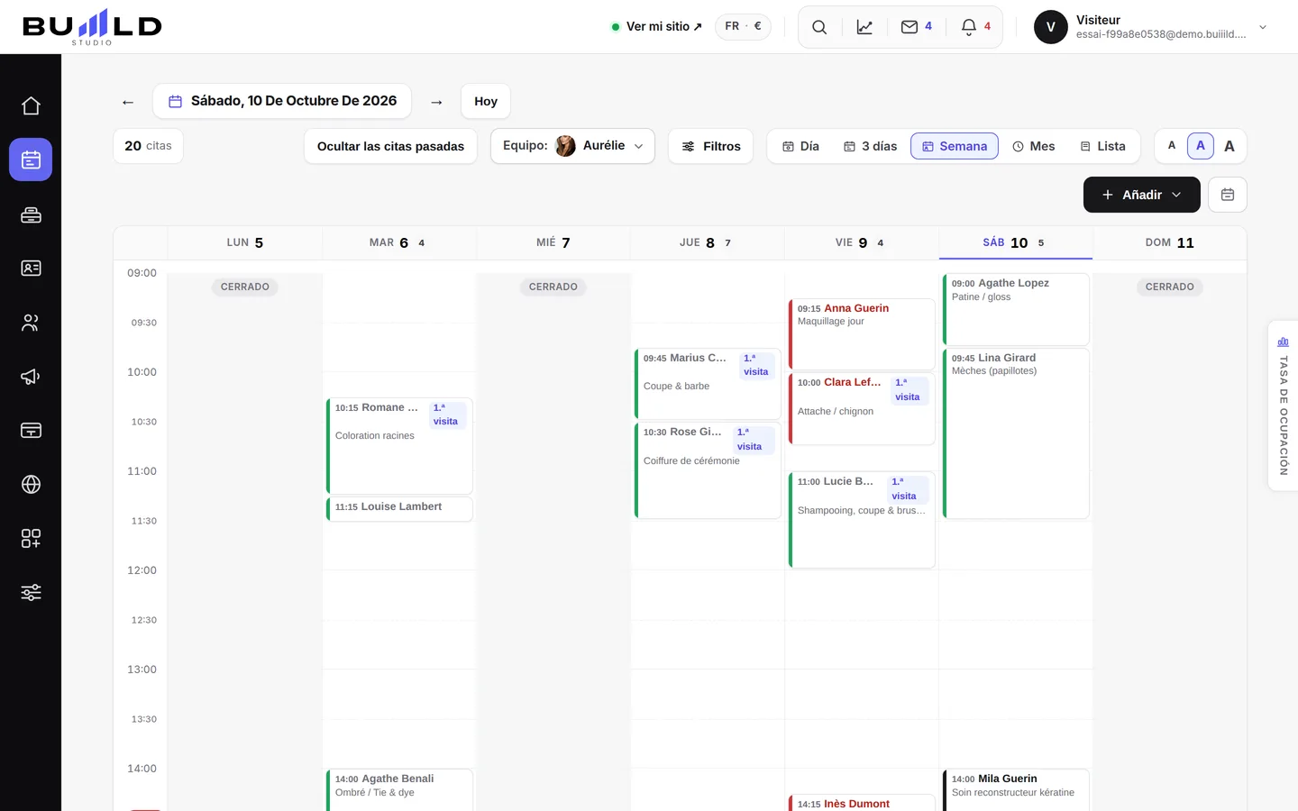 Agenda del equipo | Buiiild.com