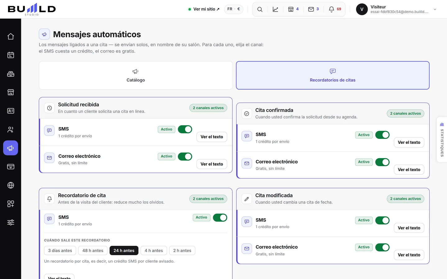 Los SMS automáticos.