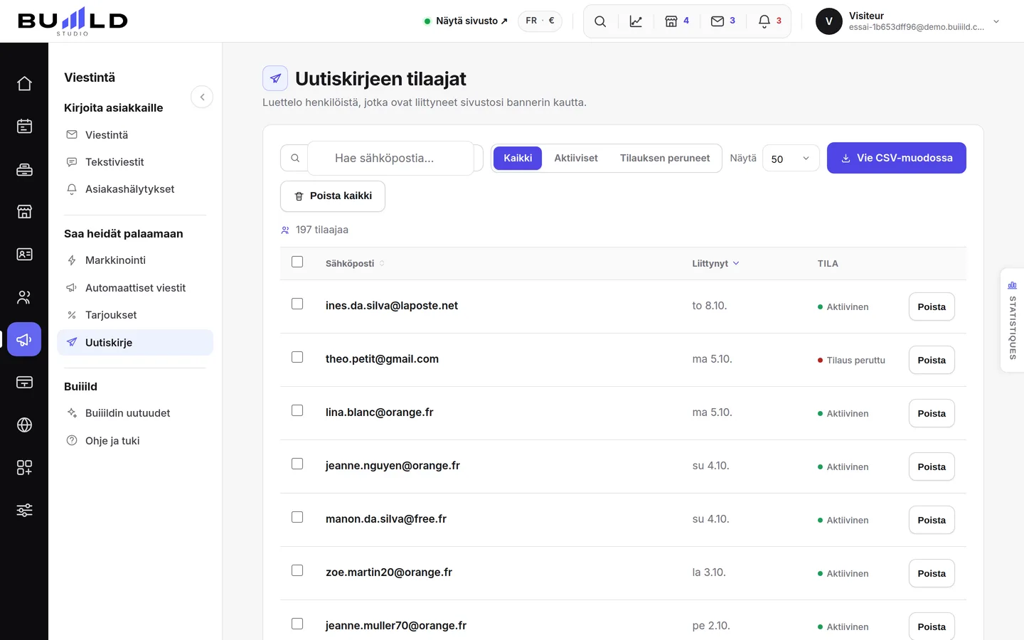 Uutiskirjeesi tilaajat. | Buiiild.com